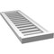Ekena Millwork Vertical Surface Mount PVC Gable Vent: Functional, w/ 2"W x 2"P Brickmould Sill Frame, 12"W x 36"H GVPVE12X3603SF - alternate 3